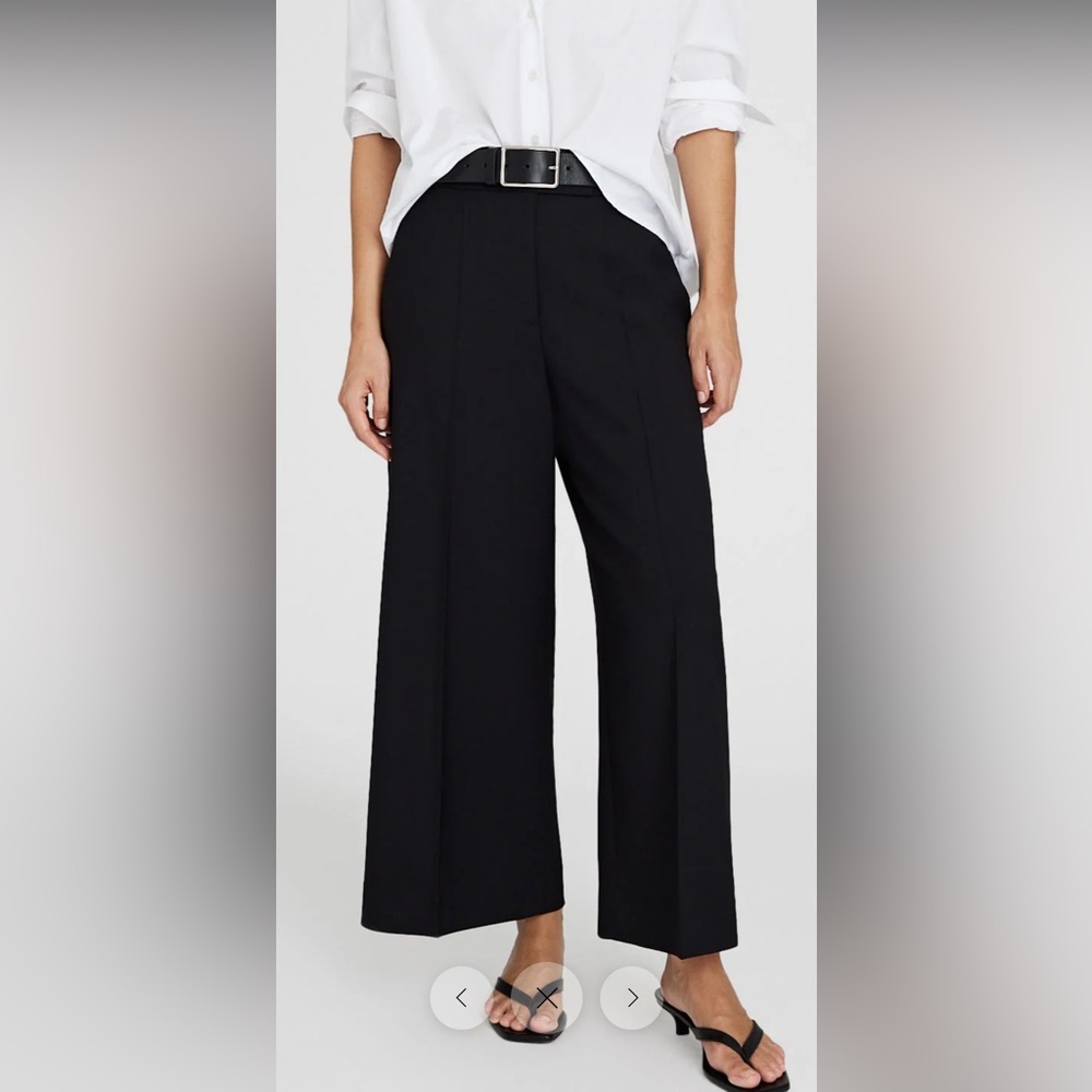 Club Monaco Black Wide-Leg Borrem Pants